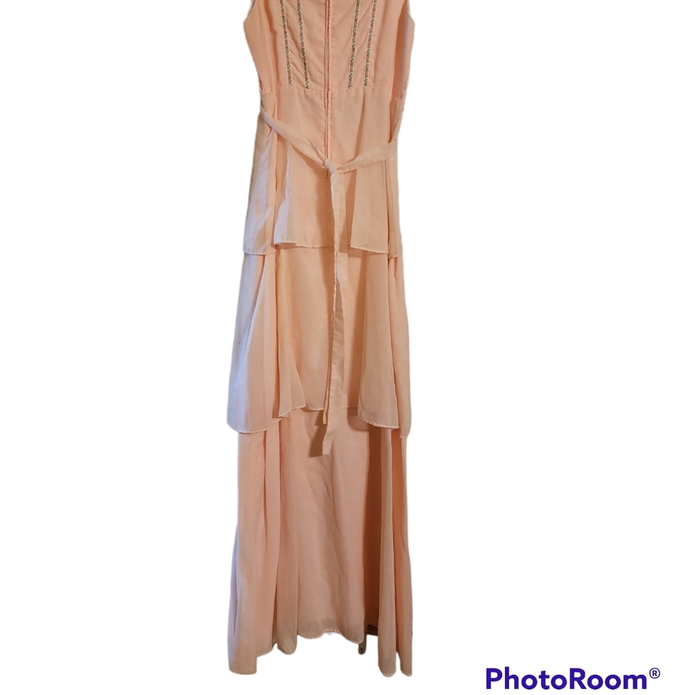 Vintage | Light Pink Tiered Dress - Picture 10 of 10